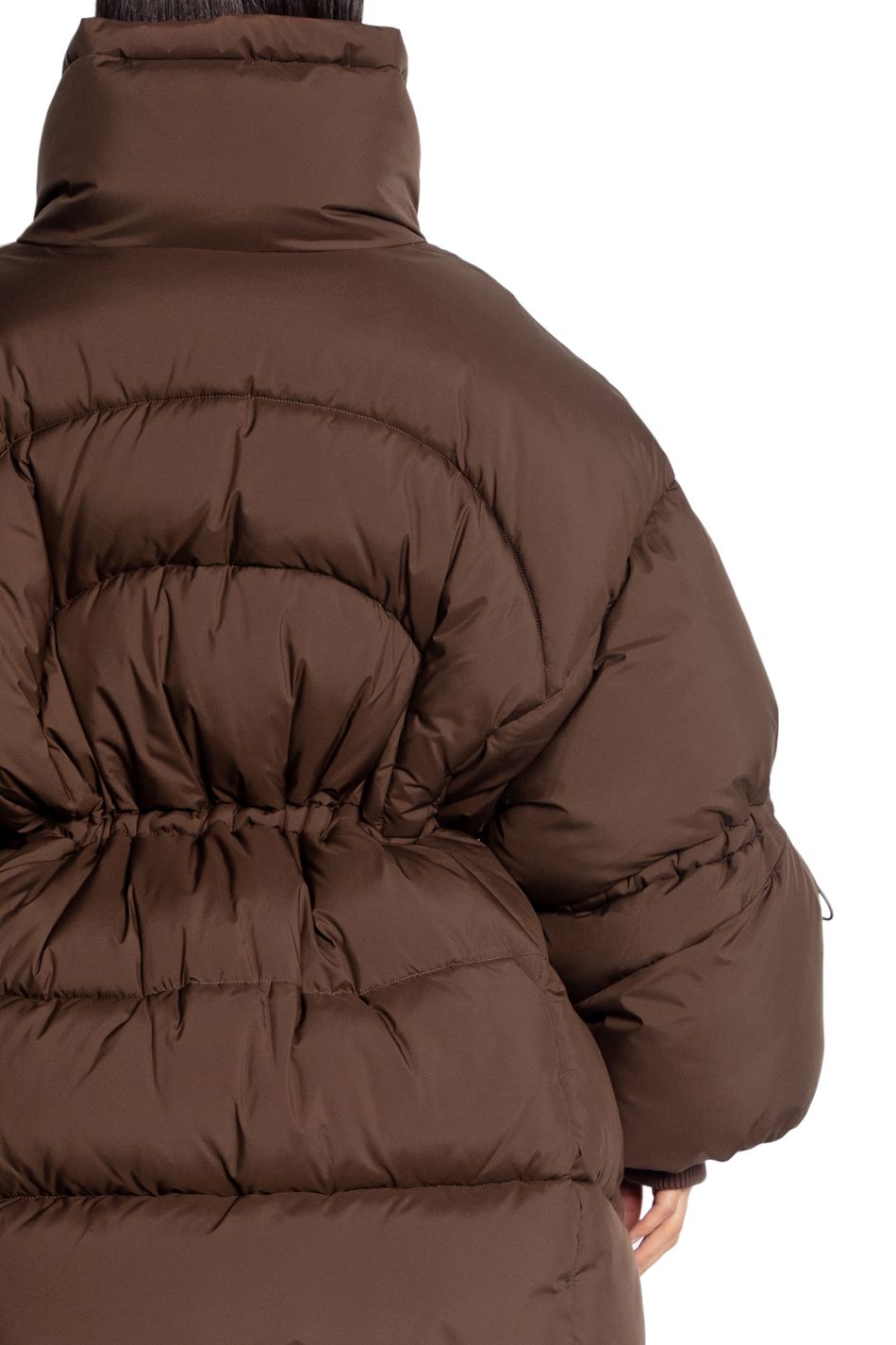 Пуховик oversize  на кулиске; цвет: Шоколад