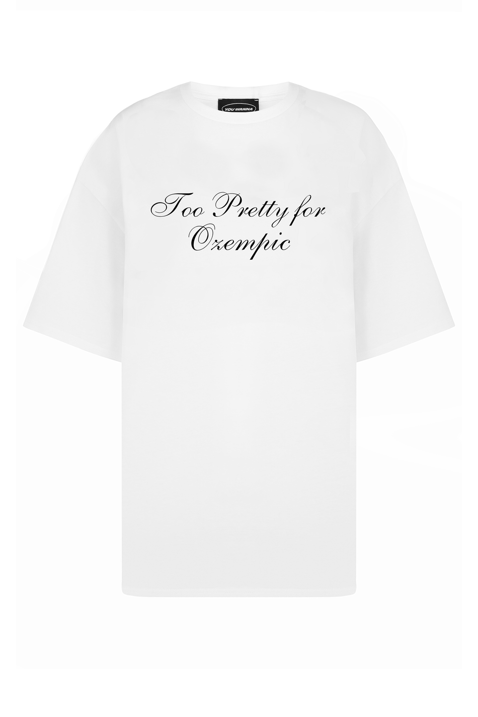 Футболка "too pretty for ozempic"; цвет: Белый 