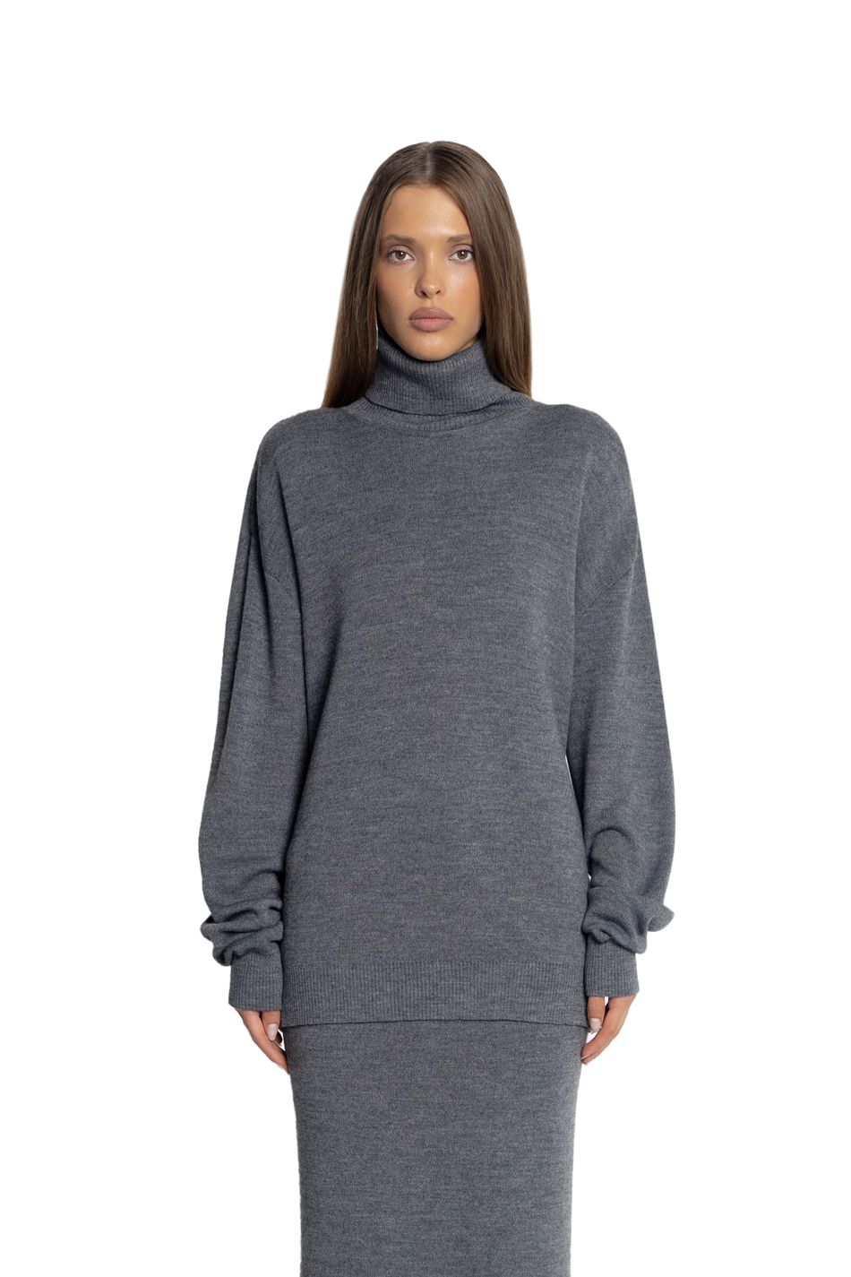 Свитер oversize; цвет: Серый