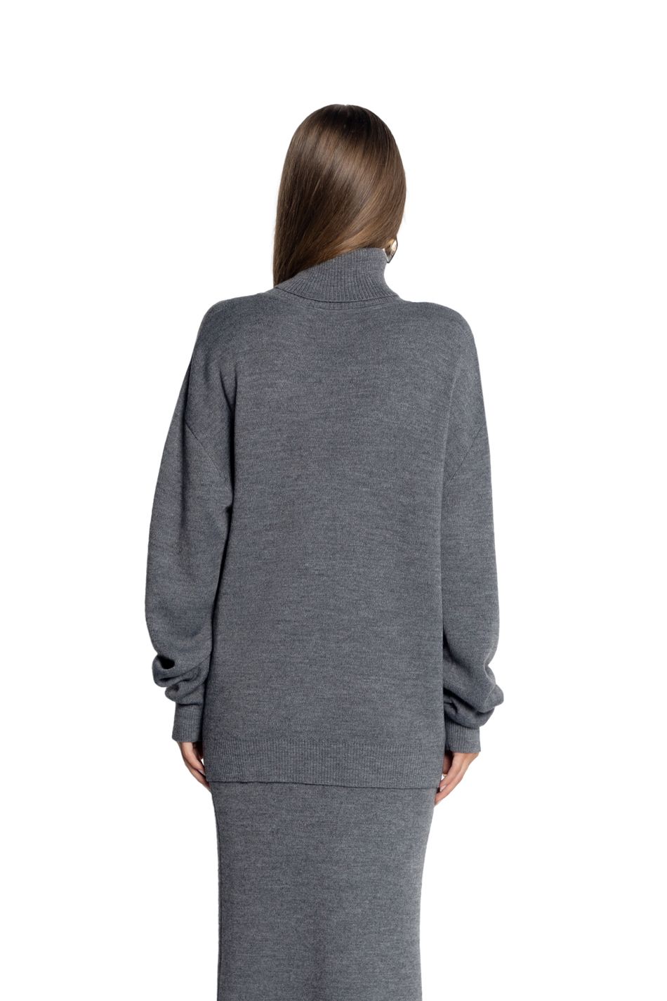 Свитер oversize; цвет: Серый