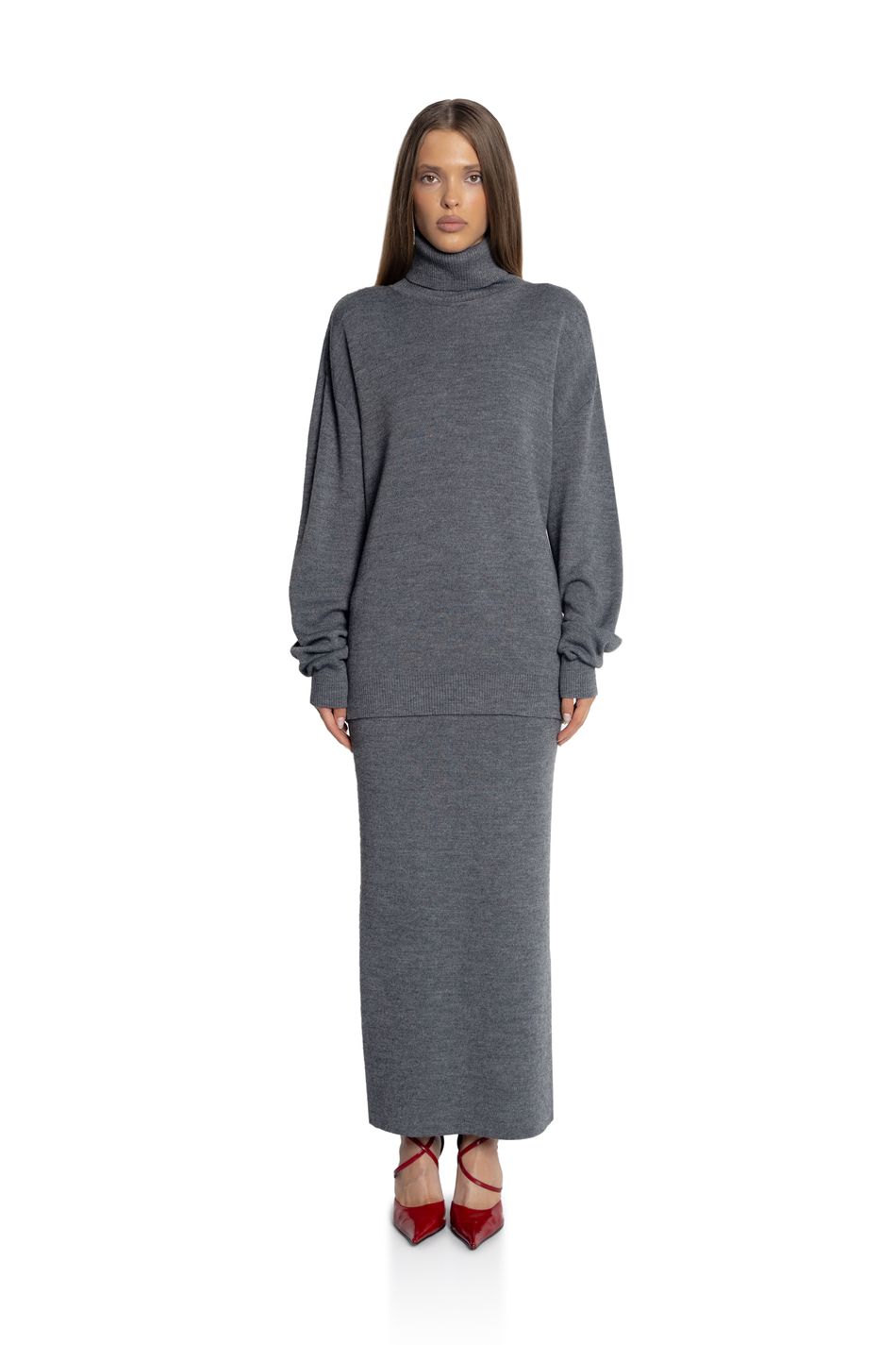Свитер oversize; цвет: Серый