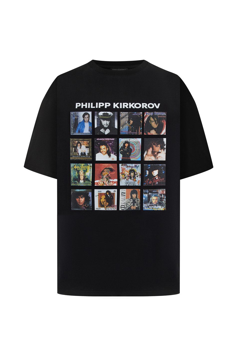 Футболка  you wanna x philipp kirkorov "albums"; цвет: Черный