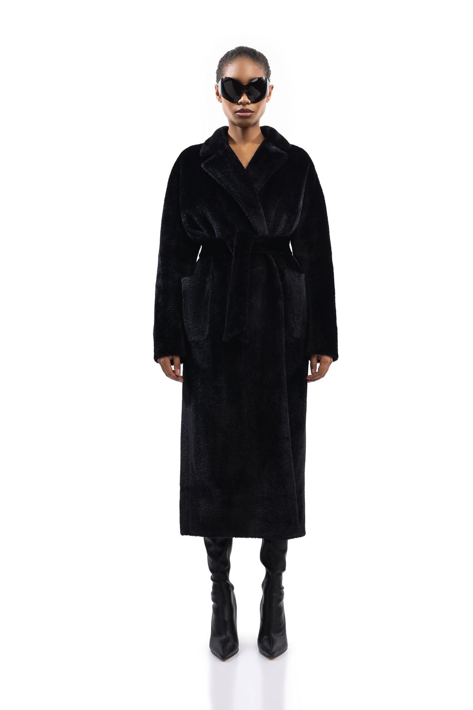 Купить меховое пальто oversize - A-102 в интернет-магазине YOU WANNA