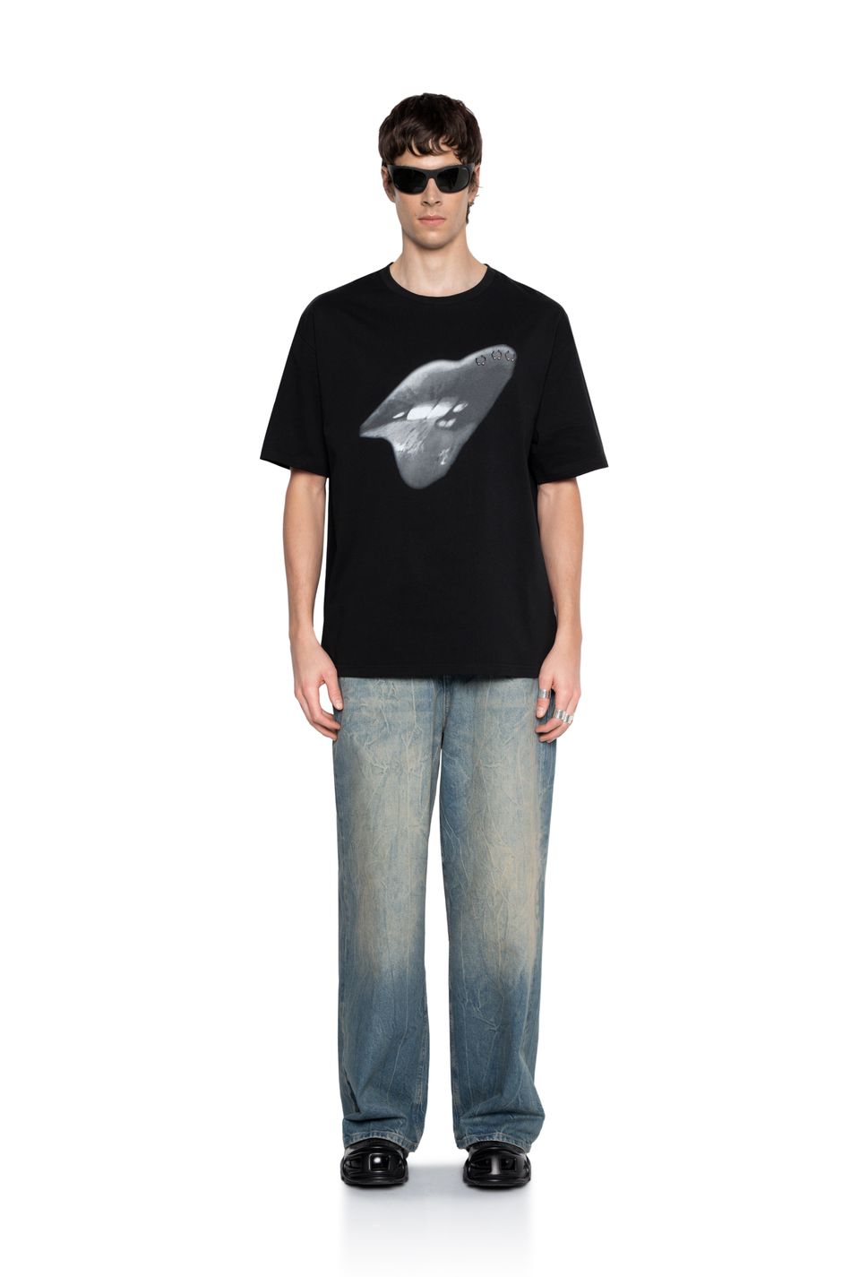 Джинсы oversize; цвет: Голубой