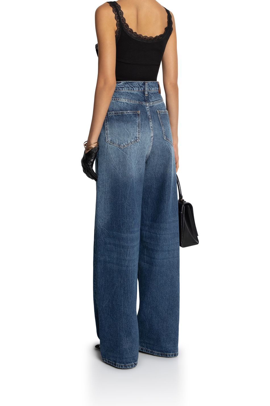 Джинсы oversize; цвет: Синий 